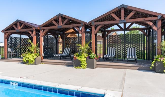 cabanas poolside
