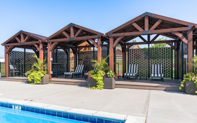 cabanas poolside